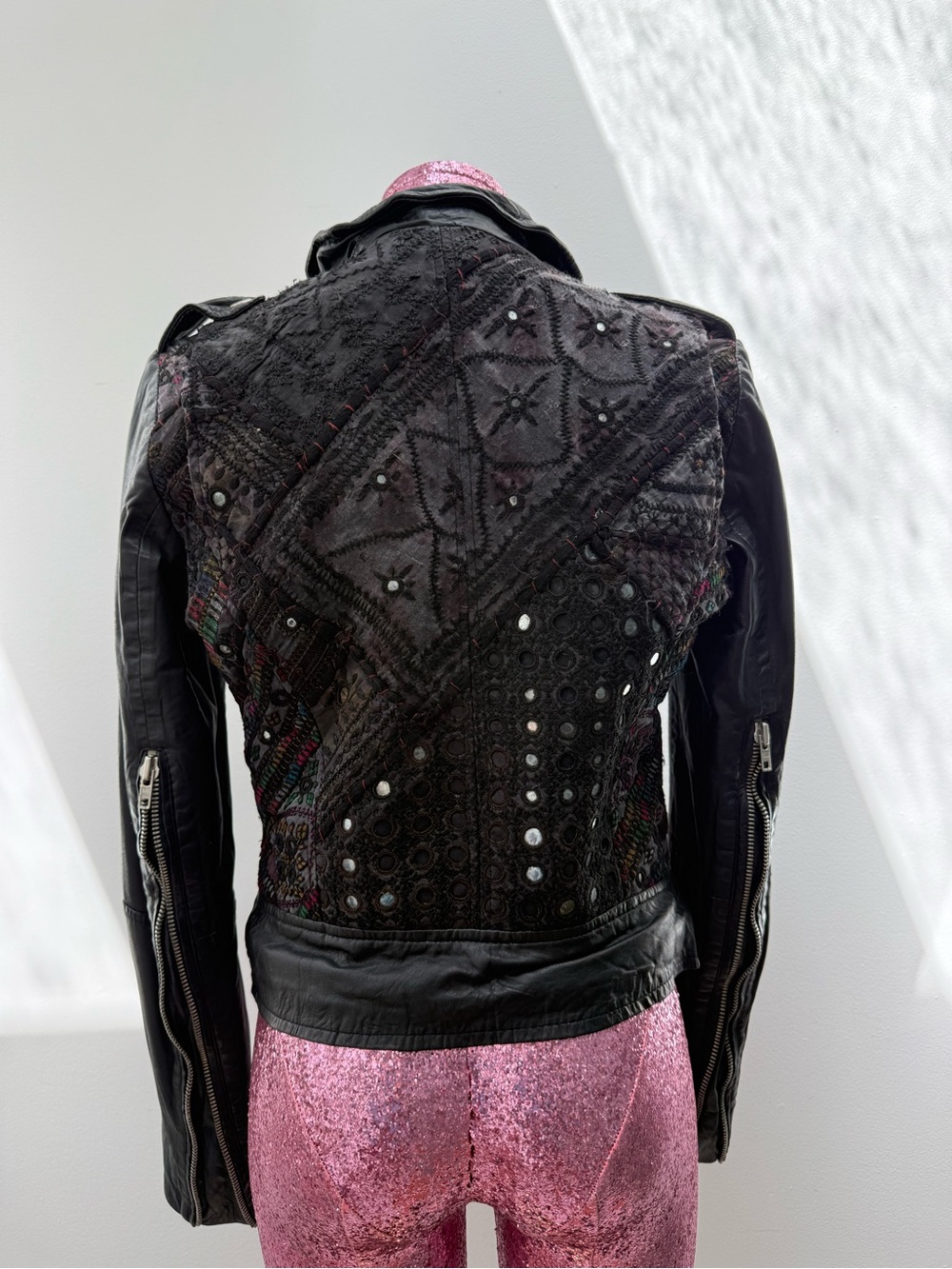 Muubaa Aztec Free People Leather Jacket RARE - Picture 8 of 16